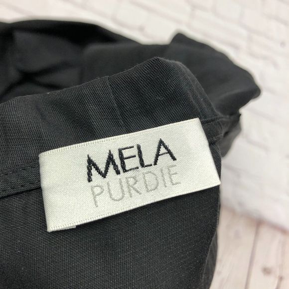 Mela Purdie Women Scarf Open Front Wrap Jacket Size 14 Large Black B199 -12 - Picture 6 of 13